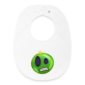 Green Anxious Lime Christmas Ball - Baby Organic Bib - white - Front