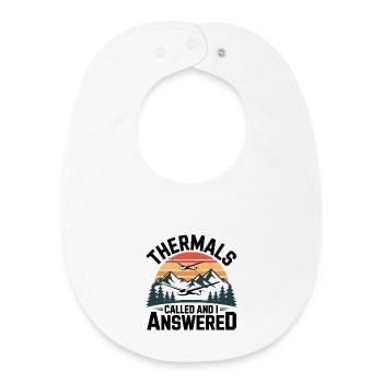 Glider thermals call, I answer – gliding - Baby Organic Bib - white - Front
