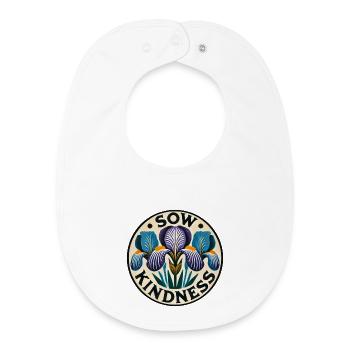 Sä-Freundlichkeit Iris-Kreis - Baby Organic Lätzchen - Weiß - Vorne