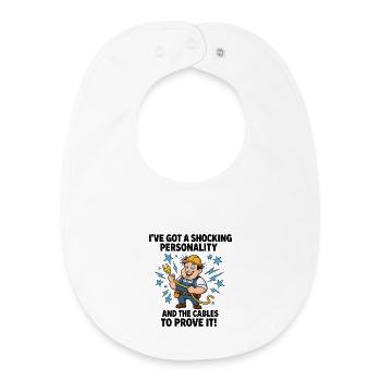 Électricien à personnalité choquante - Bavoir bébé bio - blanc - Devant