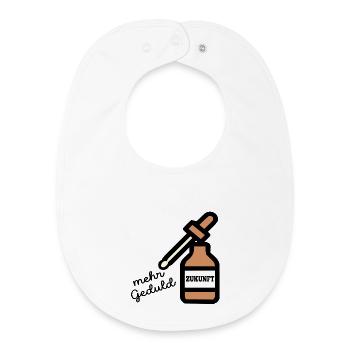 Future New Year's resolutions Patience - Baby Organic Bib - white - Front