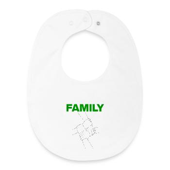 Famille – Ensemble, nous sommes forts, la force familiale - Bavoir bébé bio - blanc - Devant