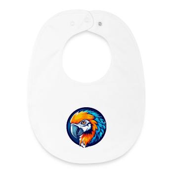 Tropical Parrot Esports Maskottchen-Logo - Baby Organic Lätzchen - Weiß - Vorne