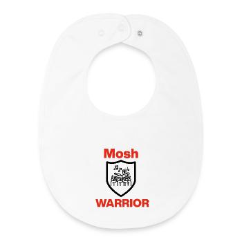 Guerrier Mosh – Légende de la fosse ! - Bavoir bébé bio - blanc - Devant