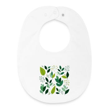 grüne Blätter - Baby Organic Lätzchen - Weiß - Vorne