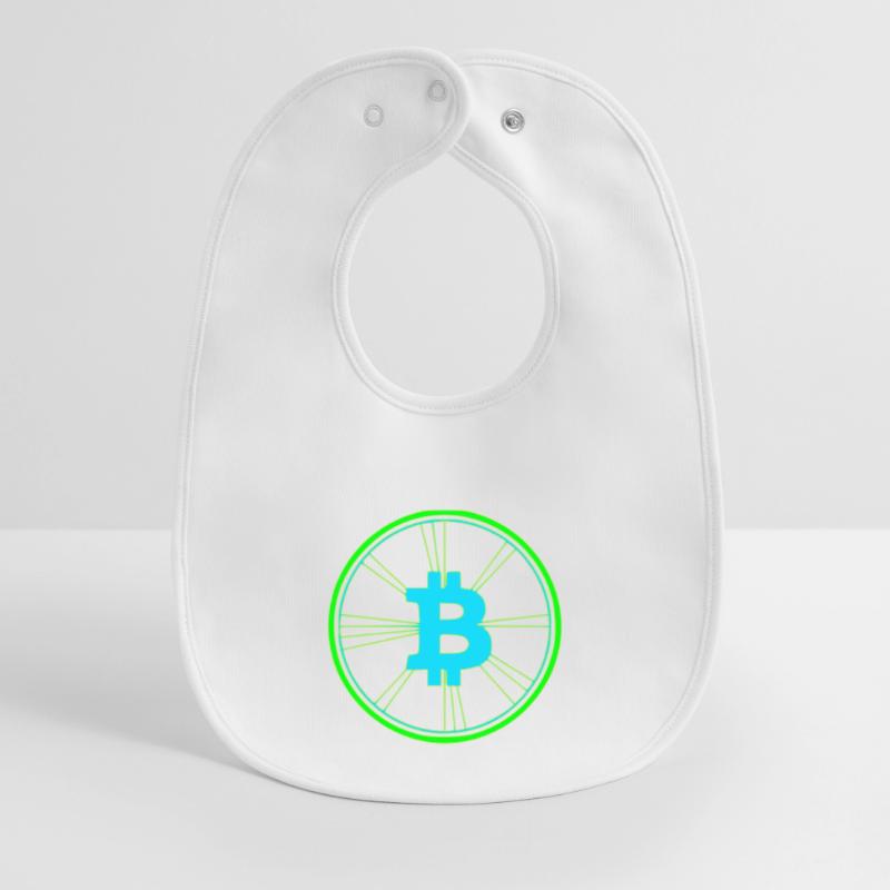 Bitcoin Wireframe Speed Future Vector Baby Organic Bib