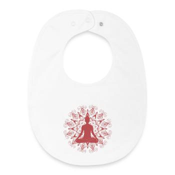 Back to my center - Baby Organic Bib - white - Front