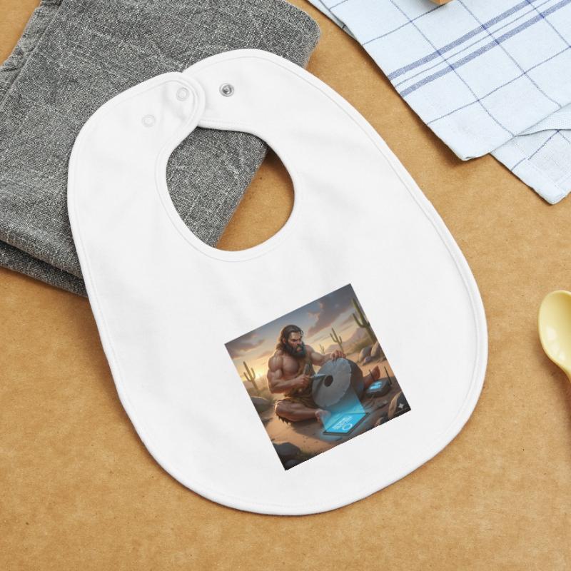 Caveman Tech Support - The First Tutorial Baby Organic Bib