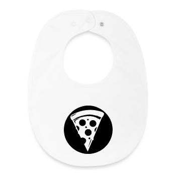 Pizza slice - Baby Organic Bib - white - Front