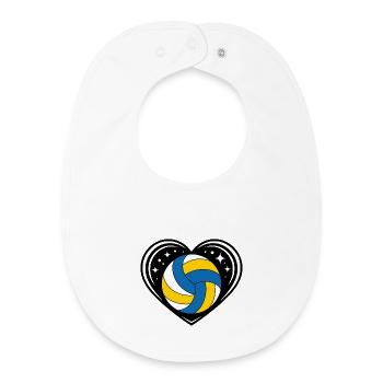 Volleyball Galaxy - Baby Organic Bib - white - Front