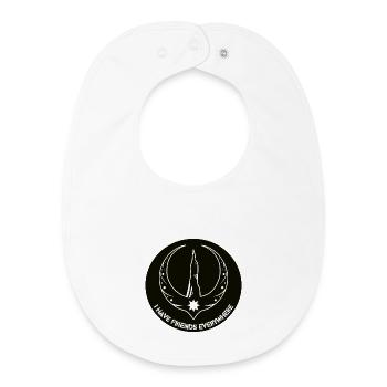 Logo de la Rébellion Loon - Logo de la Rébellion d’Eistaucher - Bavoir bébé bio - blanc - Devant