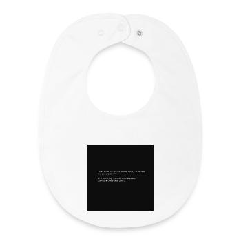 Hacker Ethics Quote on Black - Baby Organic Bib - white - Front