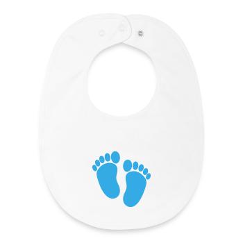 Pieds de bébé - Bavoir bébé bio - blanc - Devant