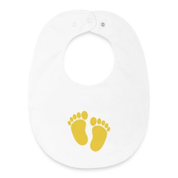 Pieds de bébé - Bavoir bébé bio - blanc - Devant