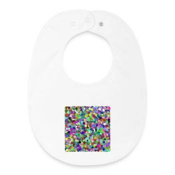 Colorful confetti circles - Baby Organic Bib - white - Front