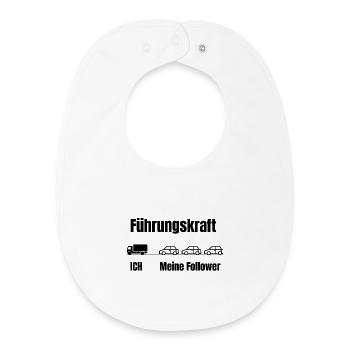 Chaîne exécutive et des suiveurs - Bavoir bébé bio - blanc - Devant