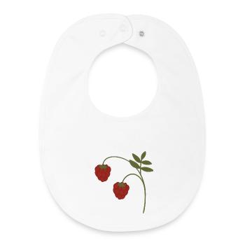 Himbeeren - Baby Organic Lätzchen - Weiß - Vorne