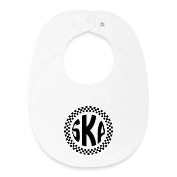 Ska - logo - Baby Organic Bib - white - Front