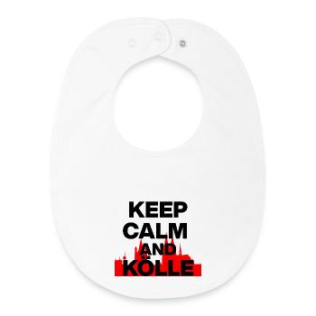 RESTE CALME ET KÖLLE ! COLOGNE LOVE KÖLSCH LOVER noir - Bavoir bébé bio - blanc - Devant