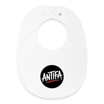 Antifa - Produits dérivés antifascistes - Bavoir bébé bio - blanc - Devant