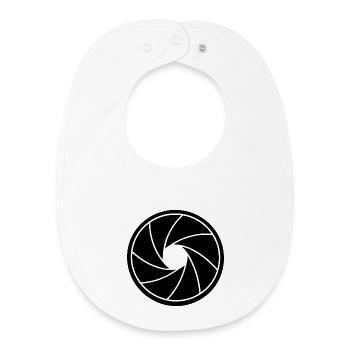 Spirale d’ouverture noir et blanc - Bavoir bébé bio - blanc - Devant