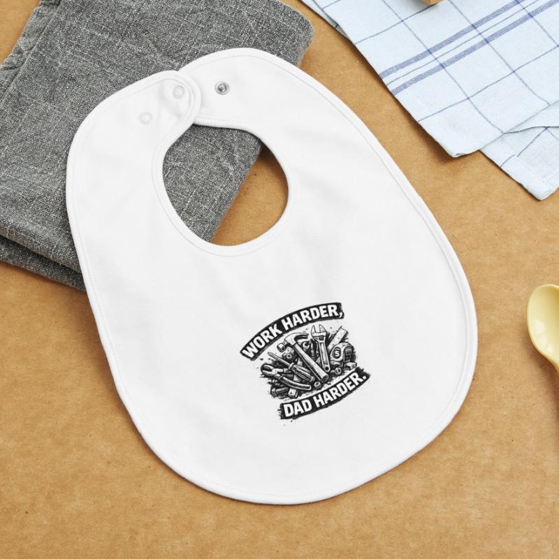 Father work: More commitment Baby Organic Bib