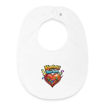 Confetti in the Heart Carnival Shirt Party Costume - Baby Organic Bib - white - Front