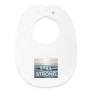 Still Strong Wave Pattern - Baby Organic Bib - white - Front