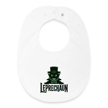 Leprechaun Green Leprechaun - Bavoir bébé bio - blanc - Devant