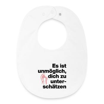 IL EST IMPOSSIBLE DE SE SOUS-ESTIMER. SARCASME - Bavoir bébé bio - blanc - Devant