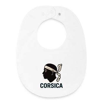 Modern Corsica - Baby Organic Bib - white - Front