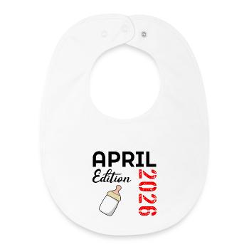 Birth baby April 2026 - Baby Organic Bib - white - Front