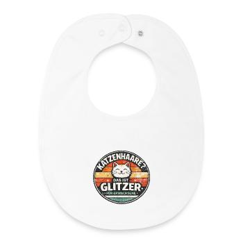 Cat hair? Glitter for Adults - Baby Organic Bib - white - Front