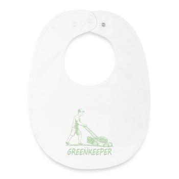 Jardin de pelouse GREENKEEPER Passion - Bavoir bébé bio - blanc - Devant