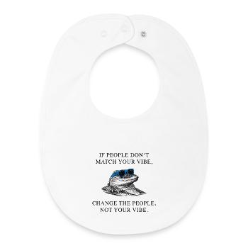 do_not_change_your_viYoube_krokodil_aligator_stark - Baby Organic Bib - white - Front