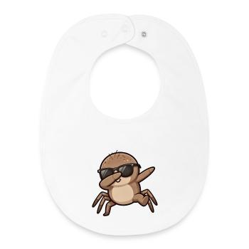 Dabbing Spider - Baby Organic Bib - white - Front