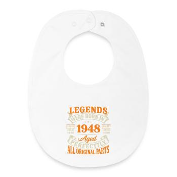 Légendes 1948 : Âge Parfait, Originales - Bavoir bébé bio - blanc - Devant
