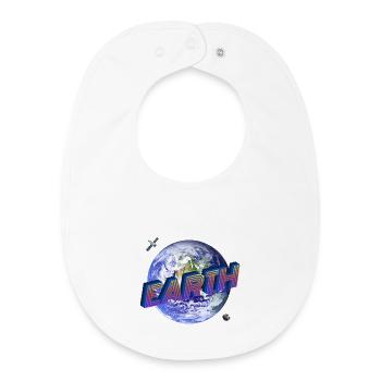 ERDE – Weltraumserie - Baby Organic Lätzchen - Weiß - Vorne