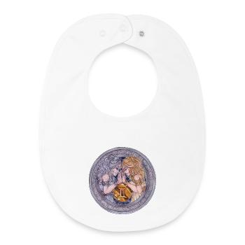 Zodiac Sign Zodiac Gemini Gemini Gift - Baby Organic Bib - white - Front
