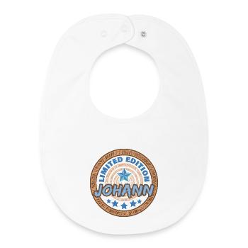 Gift for Johann - Baby Organic Bib - white - Front