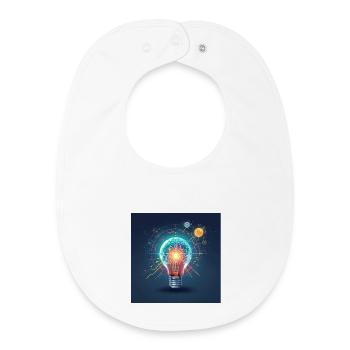 Innovation der Neon-Gehirnlampe - Baby Organic Lätzchen - Weiß - Vorne