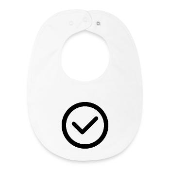 check - Baby Organic Bib - white - Front