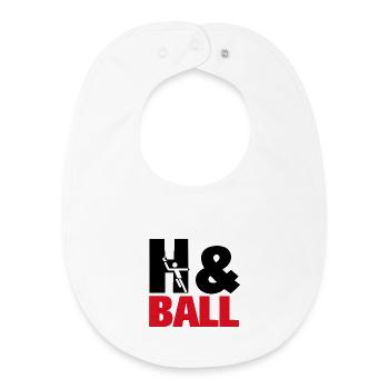 H&Ball by handballtrainer.de - Baby Organic Bib - white - Front