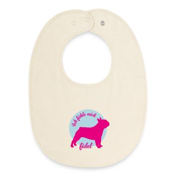 Pug Dogs Carlins Humour Vie de bureau Wauwau Fan - Bavoir bébé bio - écru doux - Devant