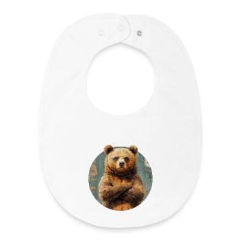 Bärendesign - Baby Organic Lätzchen - Weiß - Vorne