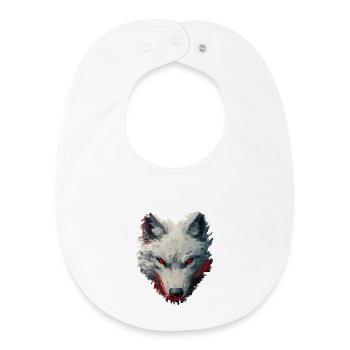 Wolf-Design - Baby Organic Lätzchen - Weiß - Vorne