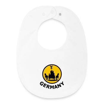 Berlin Sun Carriage Silhouette - Baby Organic Bib - white - Front