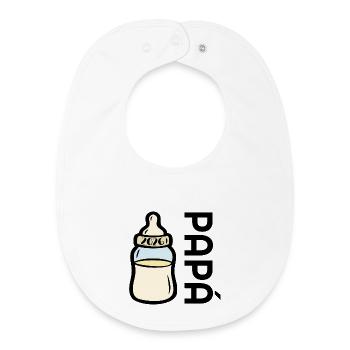 Papa espagnol bébé 2026 - Bavoir bébé bio - blanc - Devant