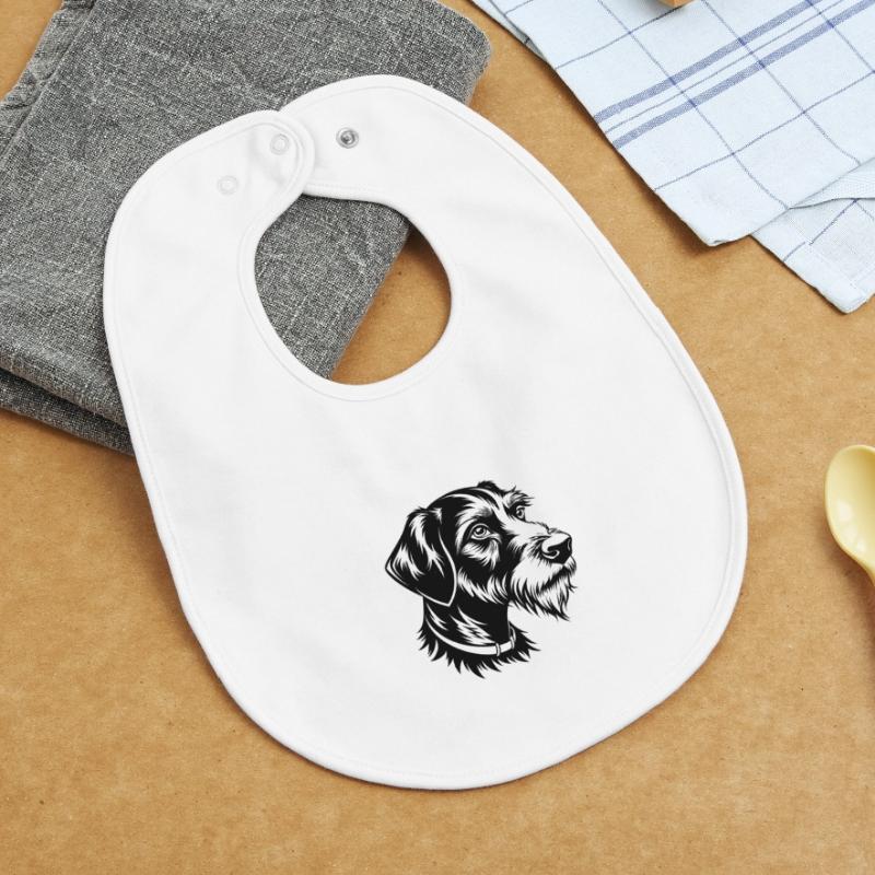 Deutscher Drahthaar-Pointer Baby Organic Lätzchen
