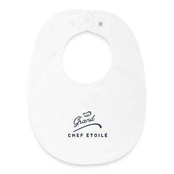 Grand chef étoilé chef de cuisine - Bavoir bébé bio - blanc - Devant